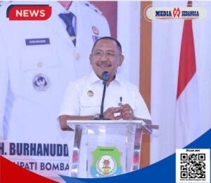 Burhanuddin, Bupati Bombana saat memberikan sambutan